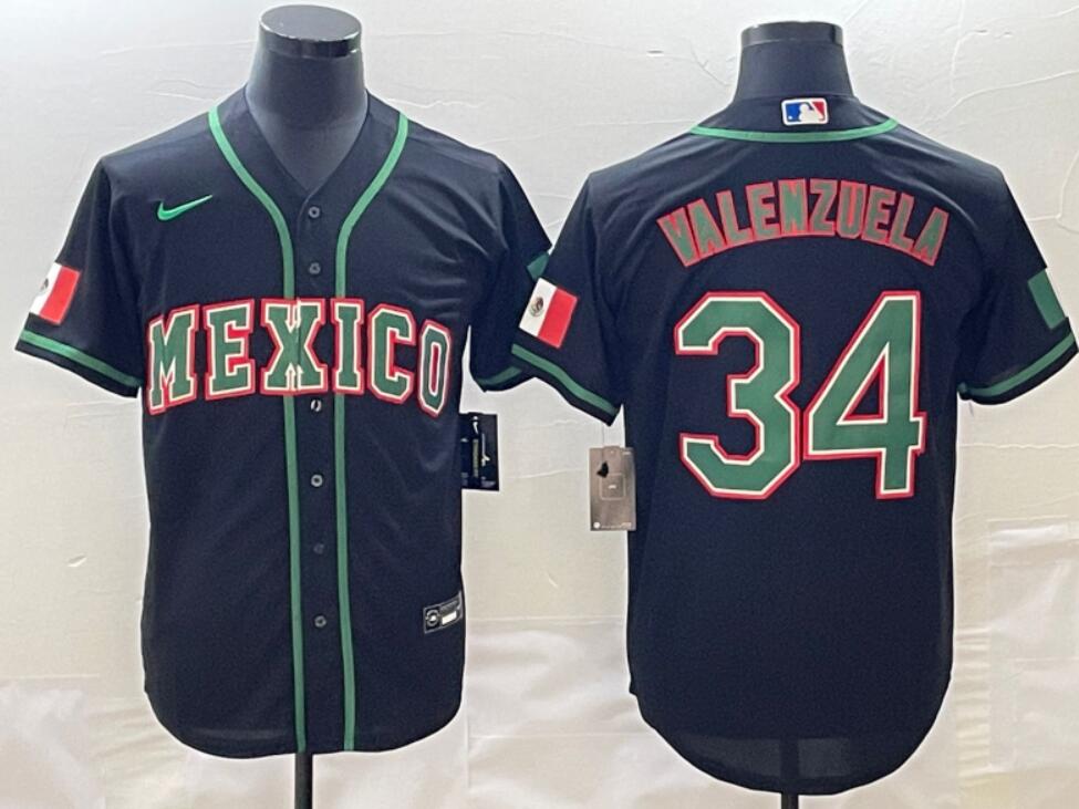 Men's Mexico Baseball ACTIVE PLAYER Custom 2023 Black World Baseball Classic Stitched Jersey Men's Mexico Baseball ACTIVE PLAYER Custom 2023 Black World Baseball Classic Stitched Jersey